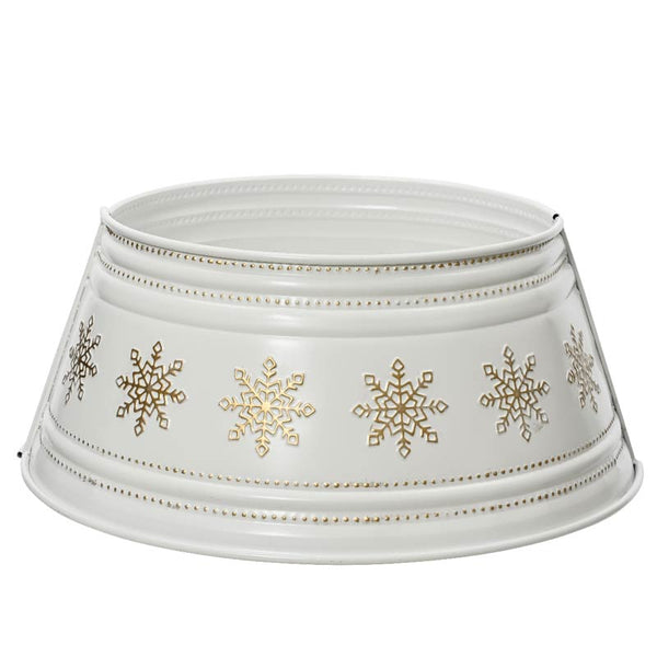 Everlands White Iron Tree Ring with Snowflakes - Large image