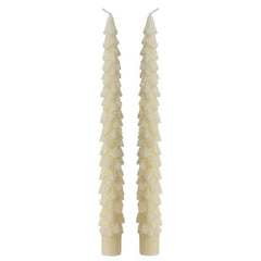 Decoris White Tree Dinner Candles (Pack of 2) image 0