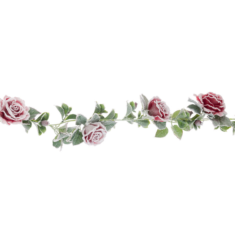 Floralsilk Snowy Rose Garland image 0