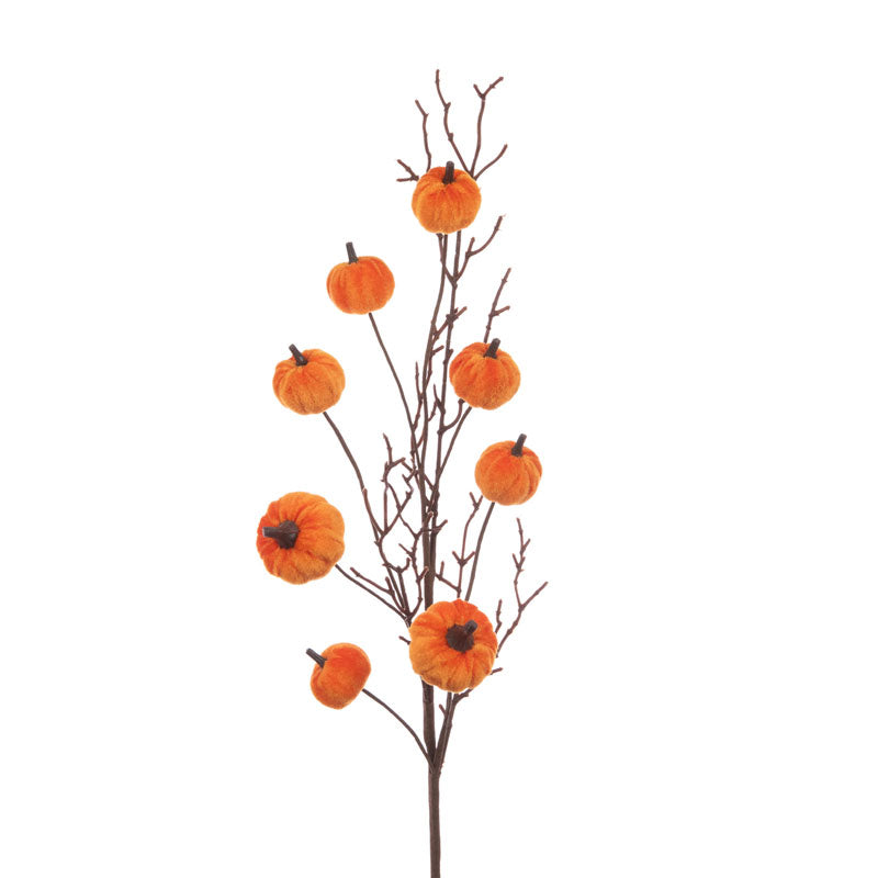 Floralsilk Velvet Pumpkin Spray (74cm) image 0