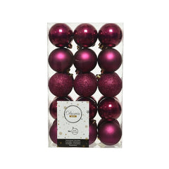 Decoris Shatterproof Baubles in Magnolia (Pack of 30) image 0