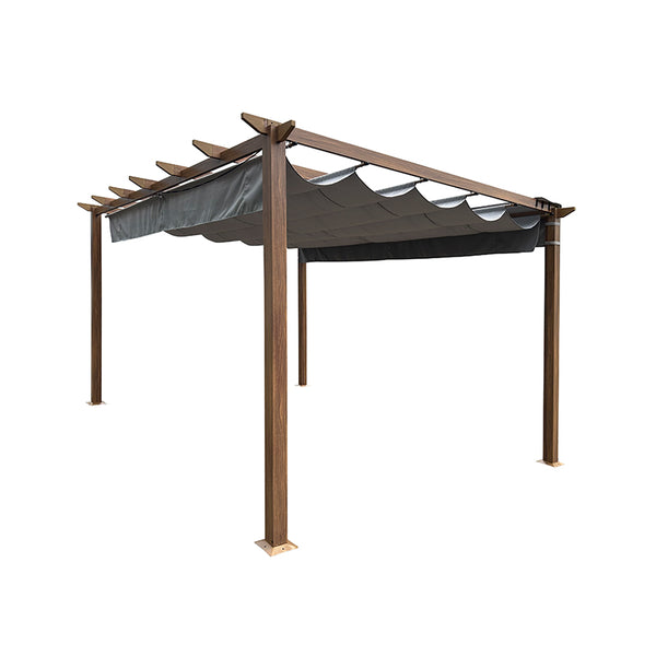 Hartman Monza Folie Rectangular Pergola with Grey Canopy (4m x 3m) image 3