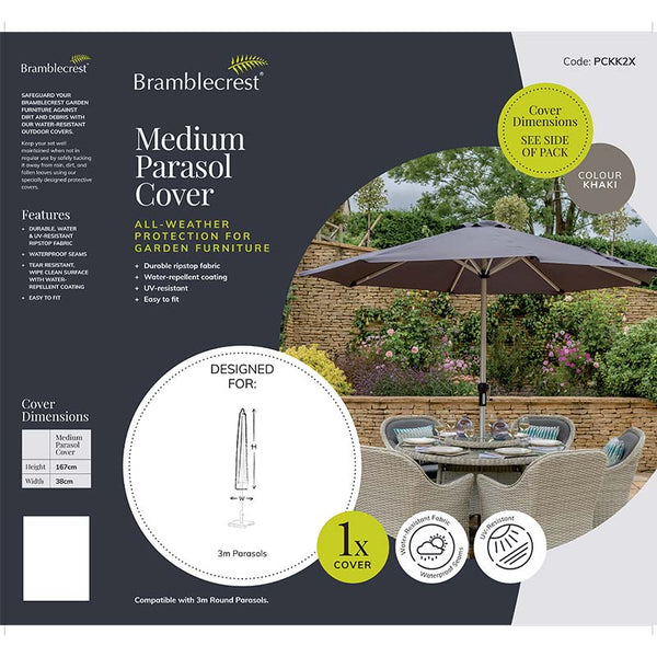 Bramblecrest Cover for Medium Round Centre-Post Parasol, 2.7m or 3m image 1