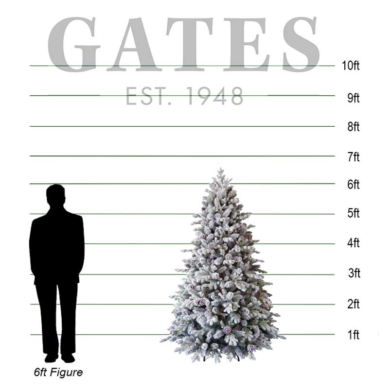 National Tree Snowy Dorchester Pine Artificial Christmas Tree - 6.5ft image 0