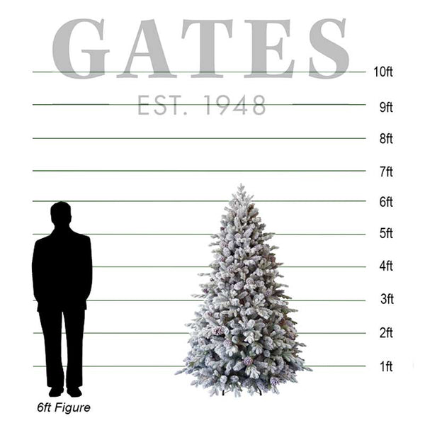 National Tree Snowy Dorchester Pine Artificial Christmas Tree - 6.5ft image 1