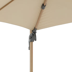 Bramblecrest Chichester 3m Round Cantilever Wood Effect Parasol in Sand with Granite Base &amp; Cover image 3
