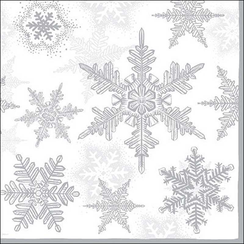 Ambiente Paper Napkins - Snow Crystals (Pack of 20) image 0