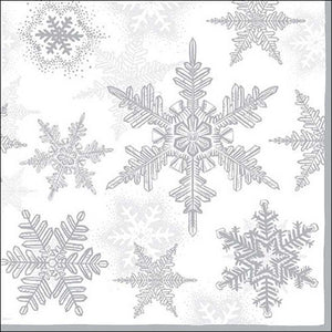 Ambiente Paper Napkins - Snow Crystals (Pack of 20) image 0