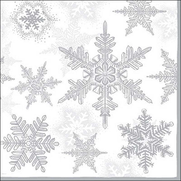Ambiente Paper Napkins - Snow Crystals (Pack of 20) image 0