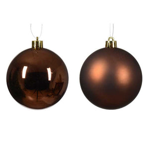 Decoris Shatterproof Baubles in Espresso (Pack of 6) image 1