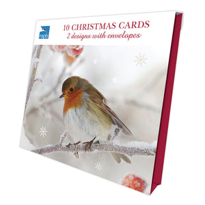 RSPB Luxury Christmas Cards - Frosty Perch (Pack of 10) image 0