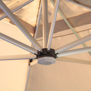 Bramblecrest Worcester 4 x 3m Rectangular Cantilever Parasol in Sand with LED, Granite Base & Cover image 2