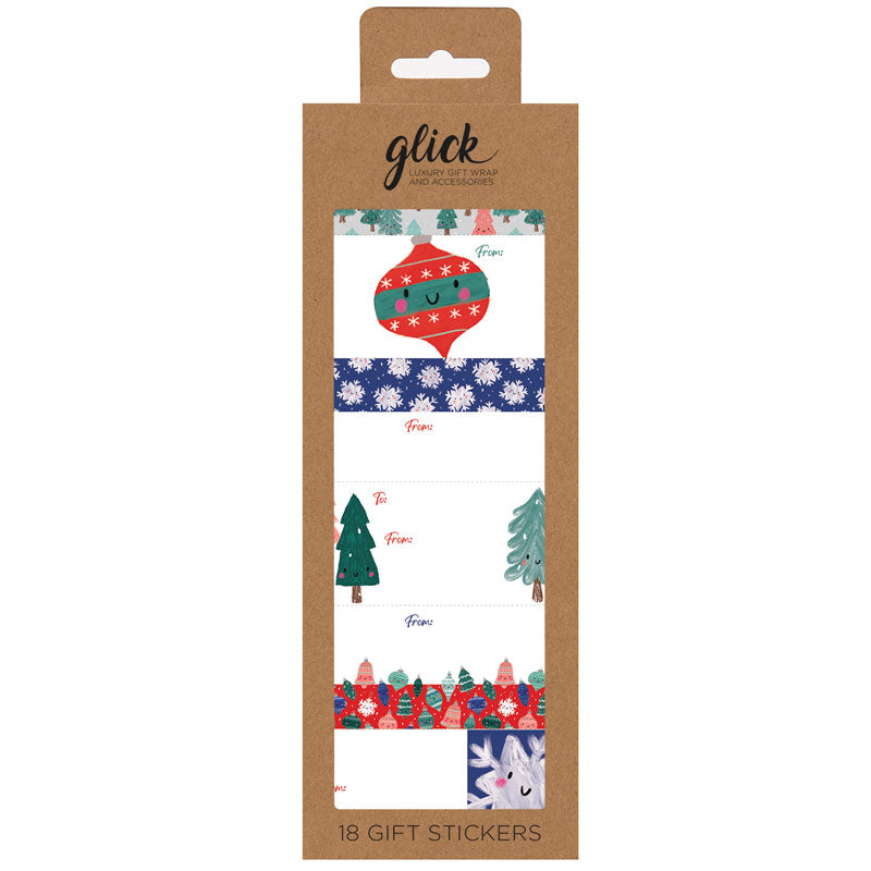 Glick Happy Baubles Gift Stickers image 0