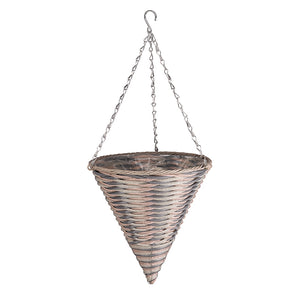 Smart Garden Oceana Faux Rattan Cone Hanging Basket (35cm) image 1
