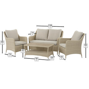 Bramblecrest Tetbury Deluxe Rattan 2-Seat Sofa Set in Nutmeg image 11