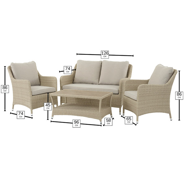 Bramblecrest Tetbury Deluxe Rattan 2-Seat Sofa Set in Nutmeg image 11