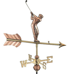Espira Copper Golfer Cottage Weathervane image 1