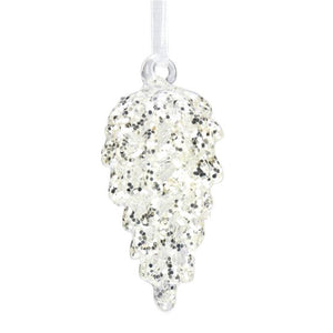 Weiste Glass Cone with Silver Glitter image 0