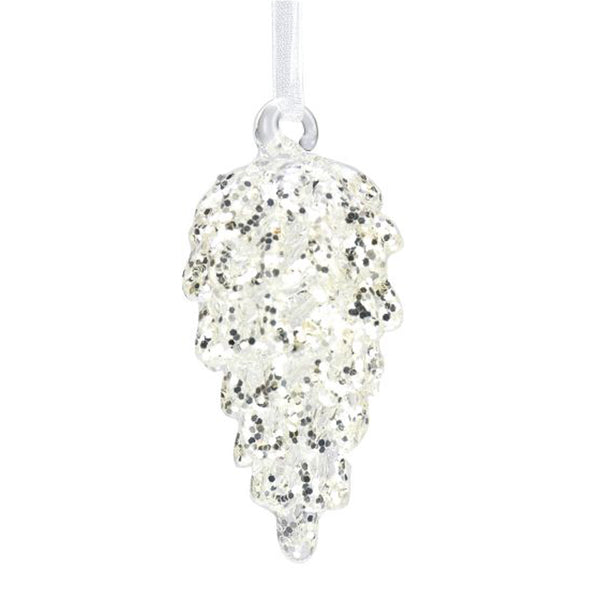 Weiste Glass Cone with Silver Glitter image 0