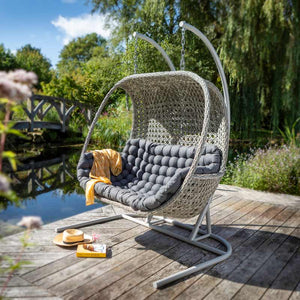 Hartman Heritage Double Hanging Egg Chair - Ash with Slate Cushion image 1