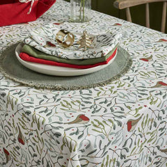 Walton &amp; Co Robin &amp; Mistletoe Tablecloth image 0