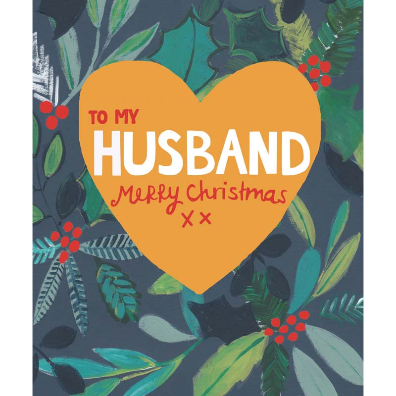 Paper Salad To My Husband Merry Christmas Card image 0
