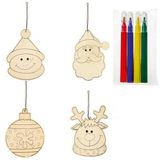 Premier Colour Your Own Hanging Decoration (Assorted Designs) image 0