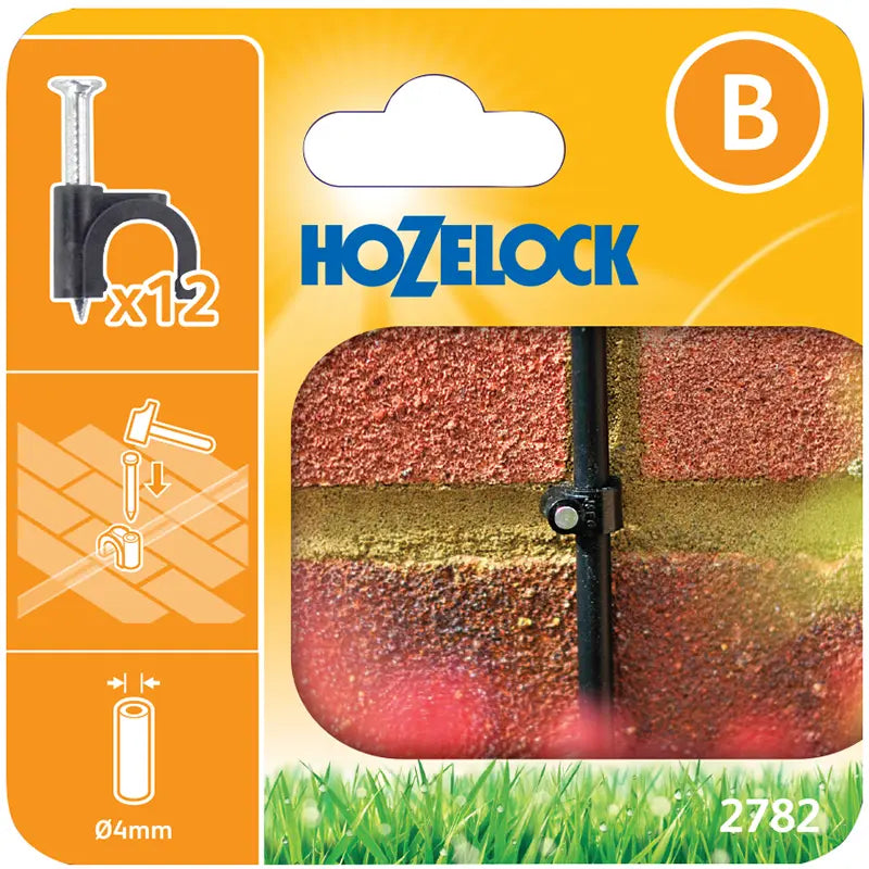 Hozelock 4mm Wall Clips (Pack of 12) image 0