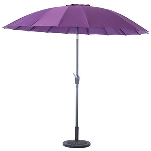 Sturdi 2.7m Shanghai Aluminium Round Crank & Tilt Parasol, Plum image 2
