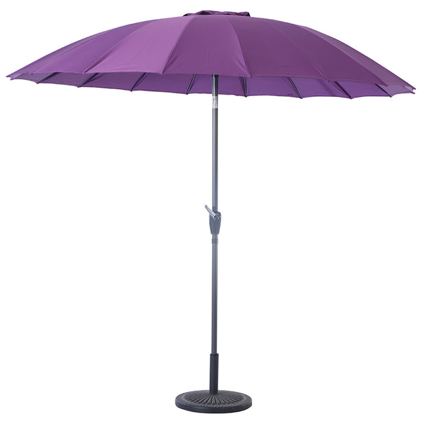 Sturdi 2.7m Shanghai Aluminium Round Crank & Tilt Parasol, Plum image 2