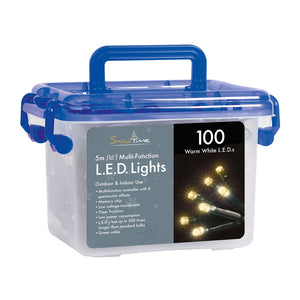 SnowTime 100 Multi-Function LED Lights with Timer - Warm White image 1