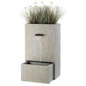 Planter Fountain Water Feature, 100cm Light Grey image 2
