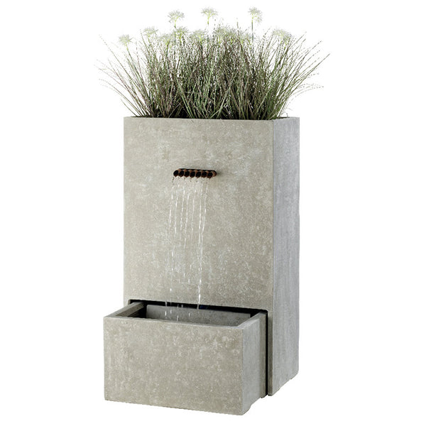 Planter Fountain Water Feature, 100cm Light Grey image 2