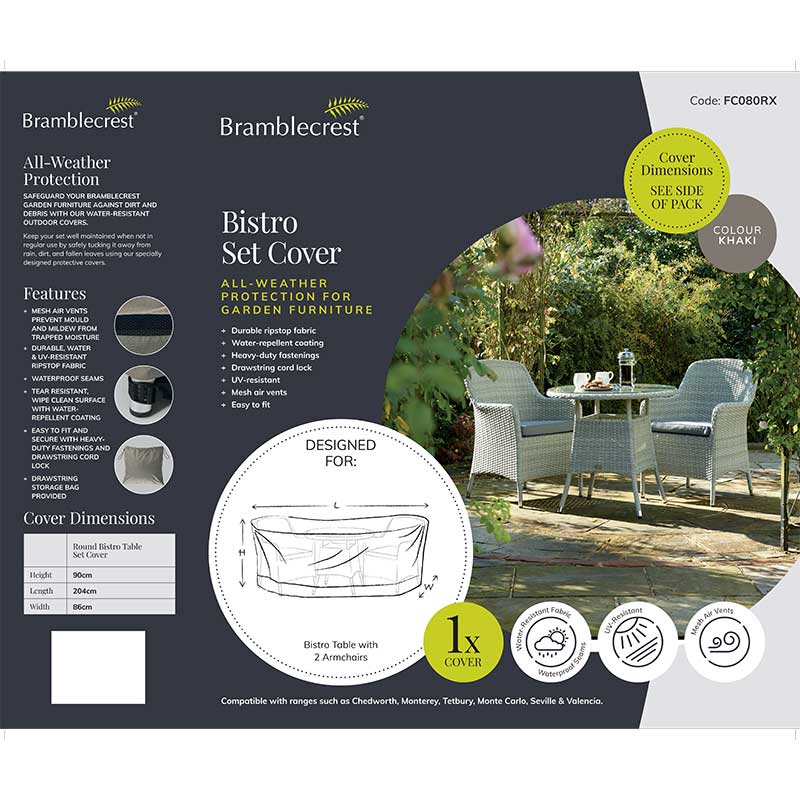 Bramblecrest Cover for 80cm Round Rattan Bistro Set image 0