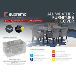 Supremo Cover for 6 Seat Rectangular Dining Set, 240cm x 200cm image 1