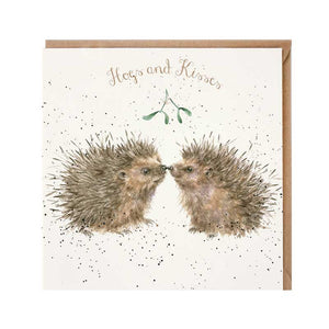 Wrendale Designs Hogs & Kisses Christmas Card image 0