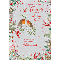 Nigel Quiney Robin & Mistletoe Fiance Christmas Card image 0
