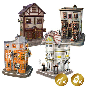 Harry Potter Diagon Alley 4 in 1 Jigsaw Puzzle Set image 1