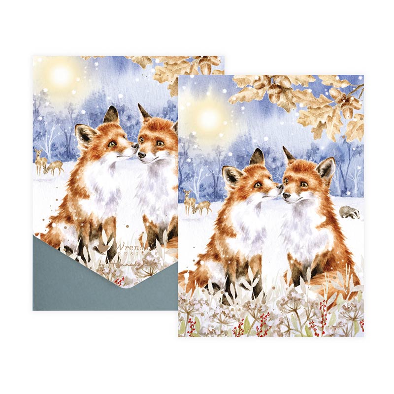 Wrendale Designs Notecard Pack - Footprints In The Snow (Pack of 8) image 0