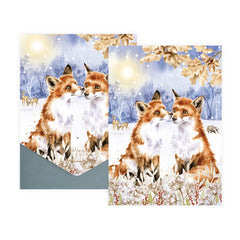 Wrendale Designs Notecard Pack - Footprints In The Snow (Pack of 8) image 0
