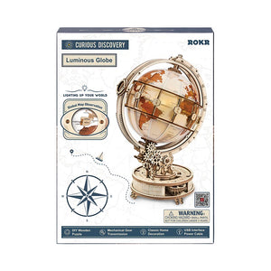 Robotime Luminous Globe 3D Wooden Puzzle image 11
