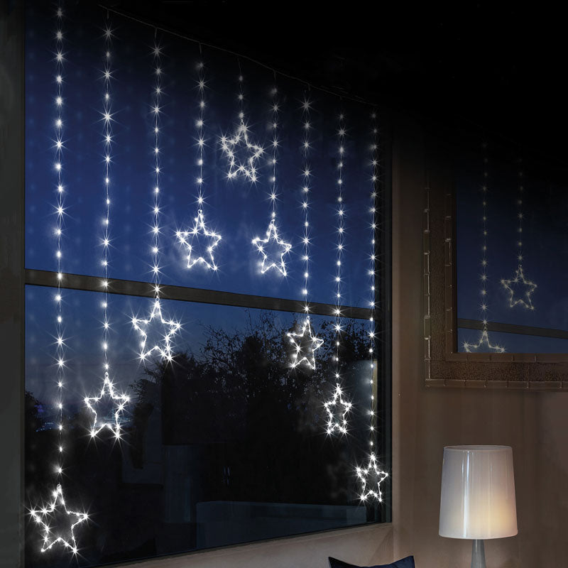Premier LED Star Curtain Lights - White image 0