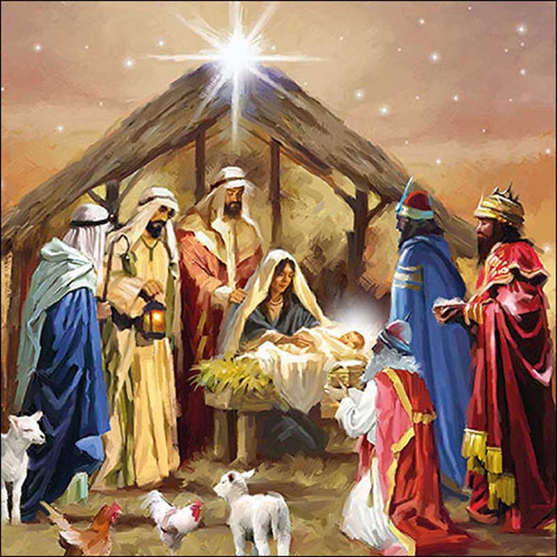 Ambiente Paper Napkins - Nativity Collage (Pack of 20) image 0