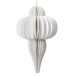 Decoris Hanging Paper Ornament - White, 40cm image