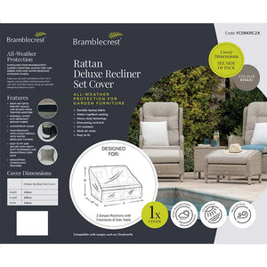 Bramblecrest Cover for Rattan Deluxe Recliner Set image 1