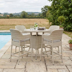 Bramblecrest Tetbury Round 4 Seat Garden Bar Set in Nutmeg Rattan image 2