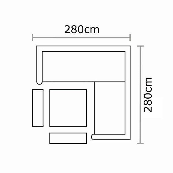 Bramblecrest Zurich Corner Sofa Set with Square Height-Adjustable Table image 7