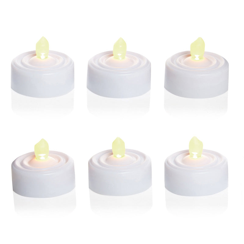 Premier Battery-Operated LED Flickering Tealights (Pack of 6) image 0
