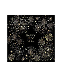 Ambiente Paper Cocktail Napkins - Golden New Year (Pack of 20) image 0