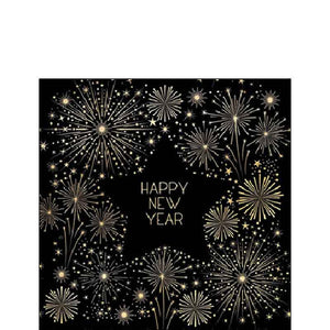 Ambiente Paper Cocktail Napkins - Golden New Year (Pack of 20) image 0